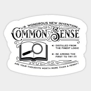 Introducing Common Sense Antique Advertisement Sticker